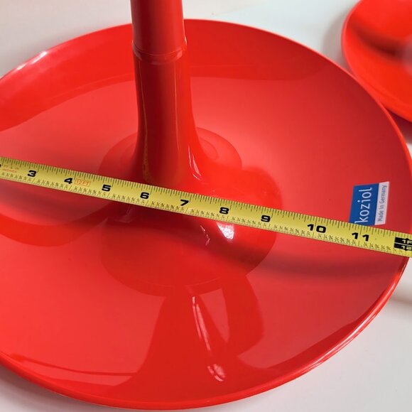 Koziol Babell Etagere Red Plastic Christmas Tree Tidbit Serving Tray 3 Tier Dish - Picture 14 of 14